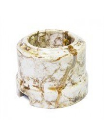 Розетка керамическая с заземлением KERUDA Verona мрамор