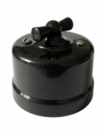 Выключатель поворотный (2-кл) АБС пластик KERUDA basic черный