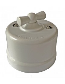 Выключатель поворотный (2-кл) АБС пластик KERUDA basic белый