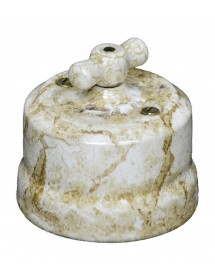 Выключатель поворотный (2-кл) керамический KERUDA Verona мрамор