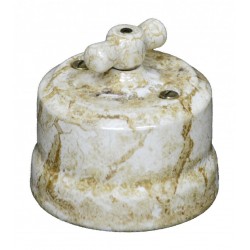 Переключатель поворотный (1-кл) керамический KERUDA Verona мрамор