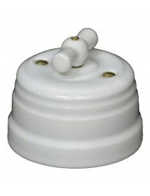 Переключатель поворотный (1-кл) керамический KERUDA Grande белый